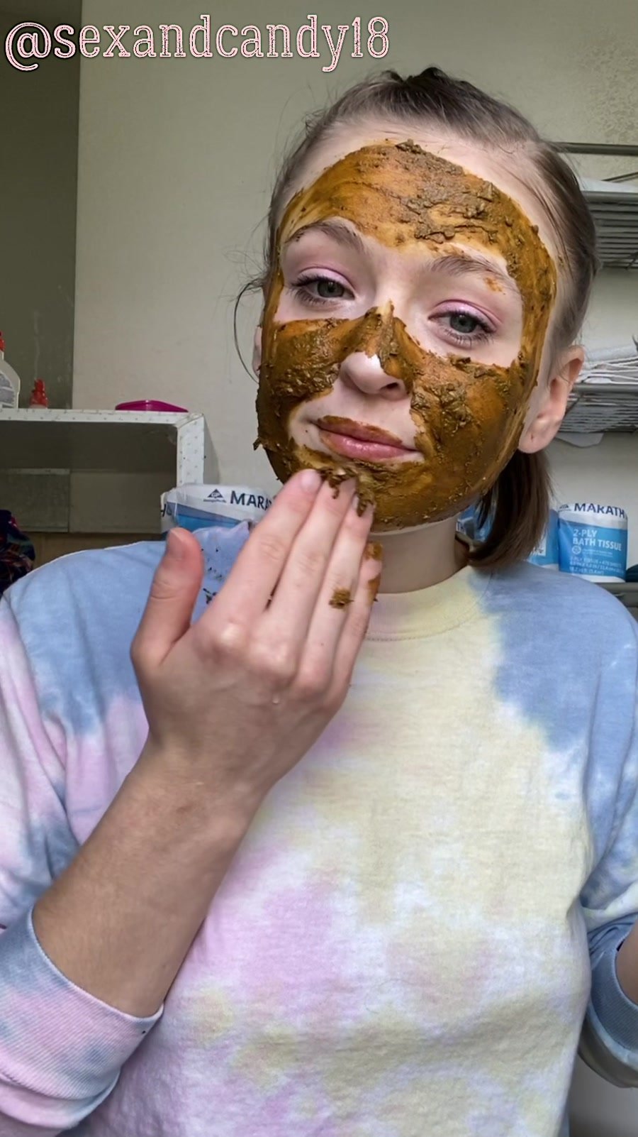 Download sexandcandy18 - Babe’s first diaper fill + face mask!, Solo, Shitting ShitWorld.net