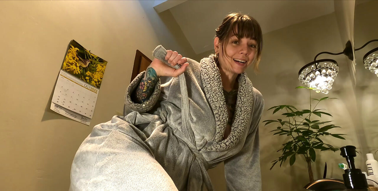 Gassy - uses BFs tongue as TP, Solo, Boobs
