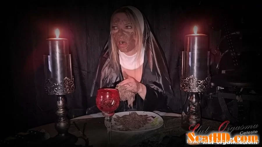 SlutOrgasma - The holy food and scat dinner - The medieval shit puking scat slave 1 - Holy nun extreme shit and puke play FullHD 1080p / 4.83 GB