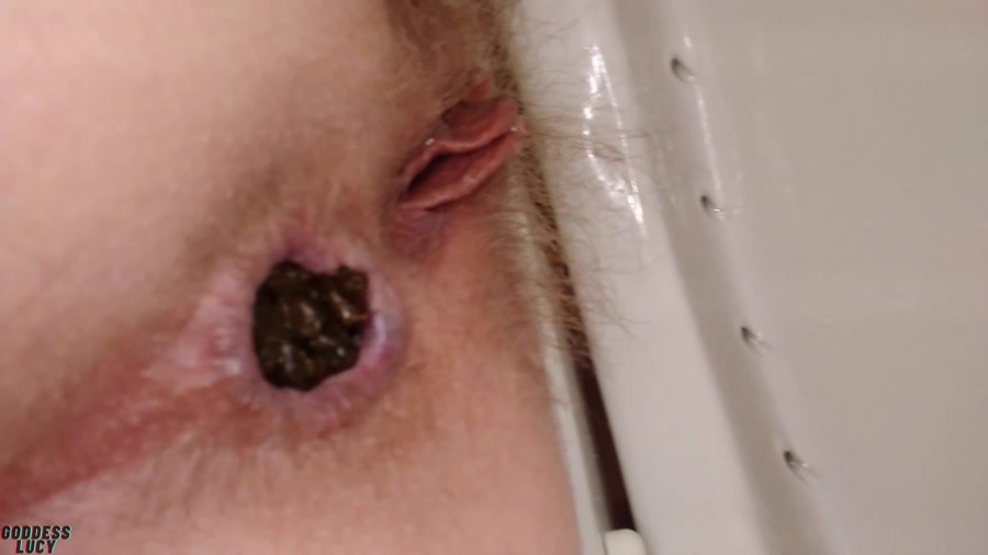 Download Goddesslucy - POTD Hard slow mucous covered poop, Big Pile, New Scat ShitWorld.net