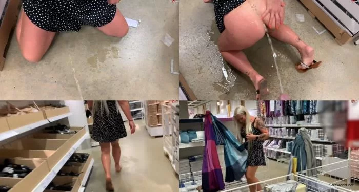 Devil Sophie - Pisswalk PUBLIC pissed in the shop so I like to go shopping with devil-sophie FullHD 1080p / 79.3 MB
