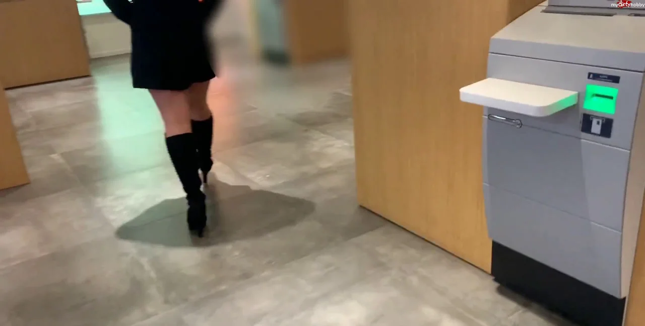 Devil Sophie, SteffiBlond - Extremely perverted pissing in the middle of the bank branch