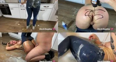 Devil Sophie - Horny perverse baking - give me chocolate  whipped cream and fuck me hard in all holes with devil-sophie FullHD 1080p / 634.22 MB