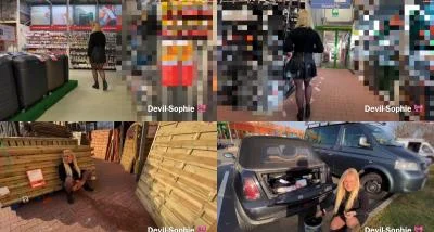 Devil Sophie - Mit voller Blase in den Baumarkt - Privater Einkauf eskaliert FullHD 1080p / 100.77 MB