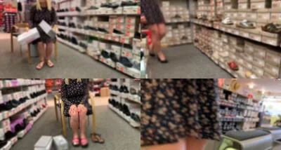 Devil Sophie - Public shoes shopping with the extra serving pee - I do the shoe piss test P with devil-sophie FullHD 1080p / 236.62 MB